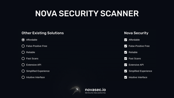 Why Nova Security Web Vulnerability Scanner?