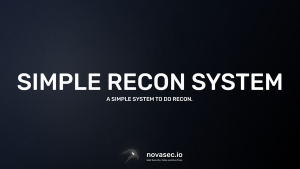 Introducing Simple Recon System: A Simple System To Do Recon